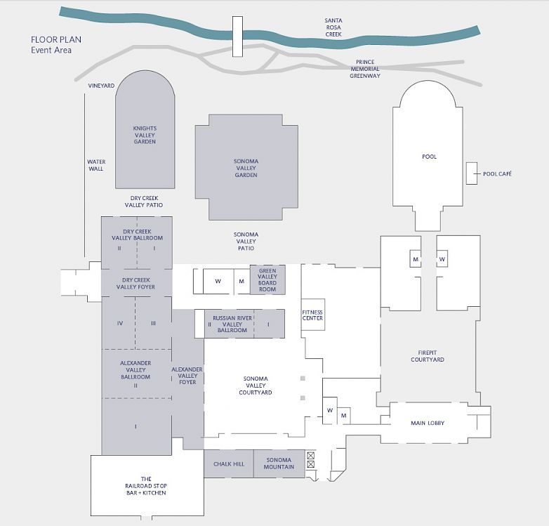 Venues & Capacity Chart Hyatt Regency Sonoma Wine Country